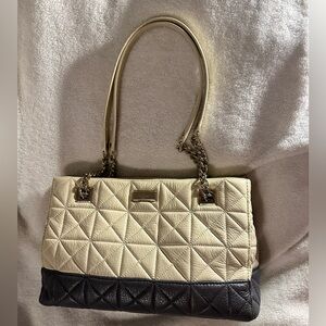 Kate Spade Elegant Quilted Two-Tone Handbag
